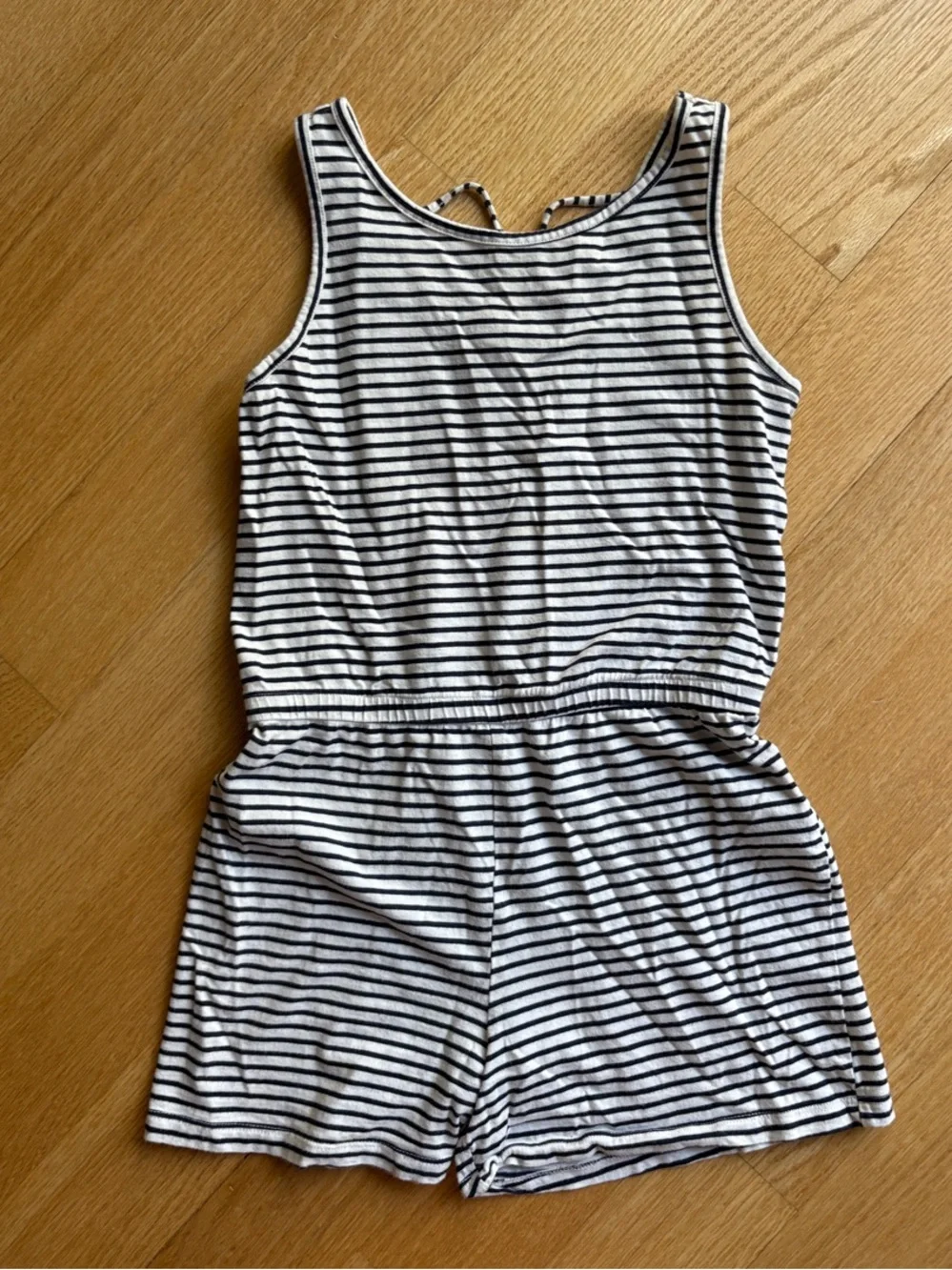 Old Navy Navy and White Striped Girls' Romper